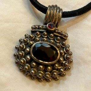 Garnets set in sterling silver